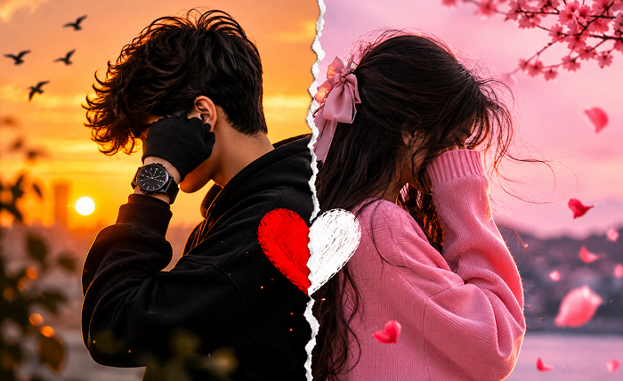 couple dp for whatsapp half half