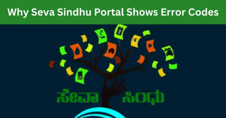 Why Seva Sindhu Portal Shows Error Codes