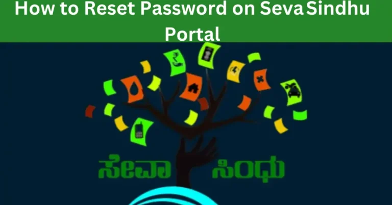 How to Reset Password on Seva Sindhu Portal