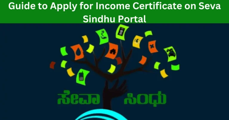 Guide to Apply for Income Certificate on Seva Sindhu Portal