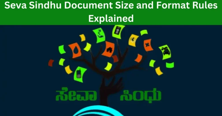 Seva Sindhu Document Size and Format Rules Explained